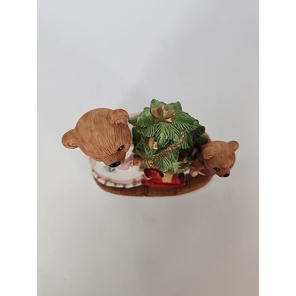 HOMCO Mama Bear with Baby Bear and Christmas Tree #5114 Holiday Figurine - Picture 8 of 11